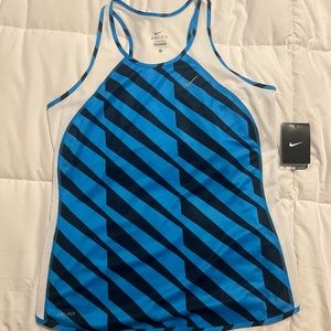 NIKE WOMEN'S RUNNING MESH DRI FIT TANK 507795 417 NEW LARGE